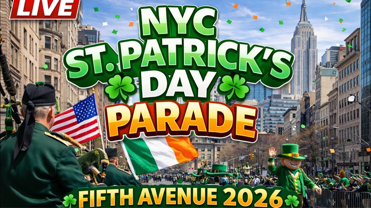 LIVE: NYC St. Patrick’s Day Parade 2026 | Fifth Avenue Irish Celebration 🍀” (March 17,2026)