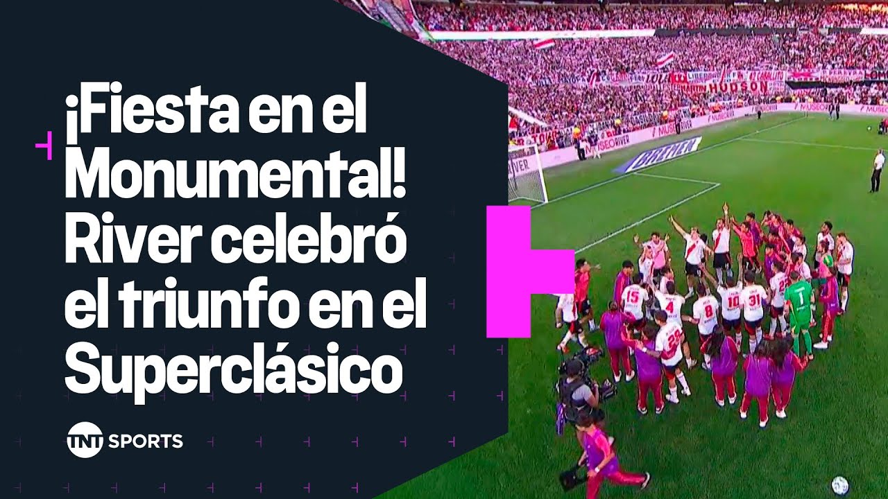 El FESTEJO DE RIVER tras ganarle a BOCA en el SUPERCLÁSICO