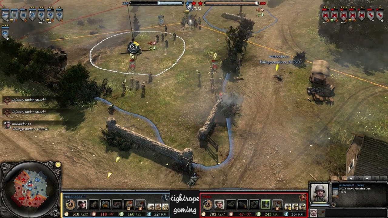 COH2 1v1 mrdoodoo11 (OK) vs Thien (SU)