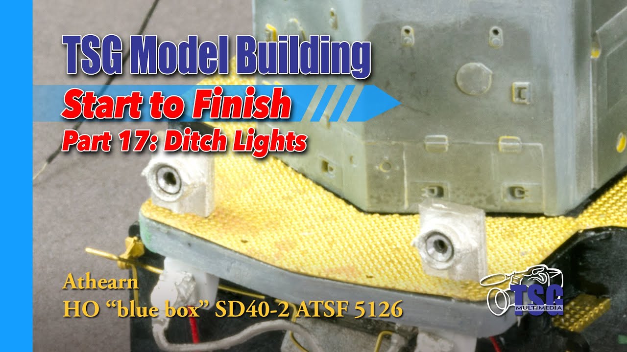 HO Scale Athearn SD40-2 Model Building 17 of 25 Ditch Lights