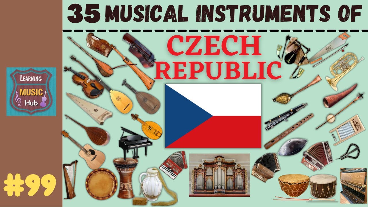 35 MUSICAL INSTRUMENTS OF CZECH REPUBLIC | LESSON #99 |  MUSICAL INSTRUMENTS | LEARNING MUSIC HUB