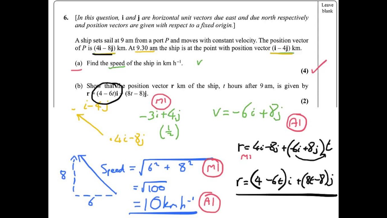 M1 - January 2013 - Edexcel Mechanics 1 - Question 6