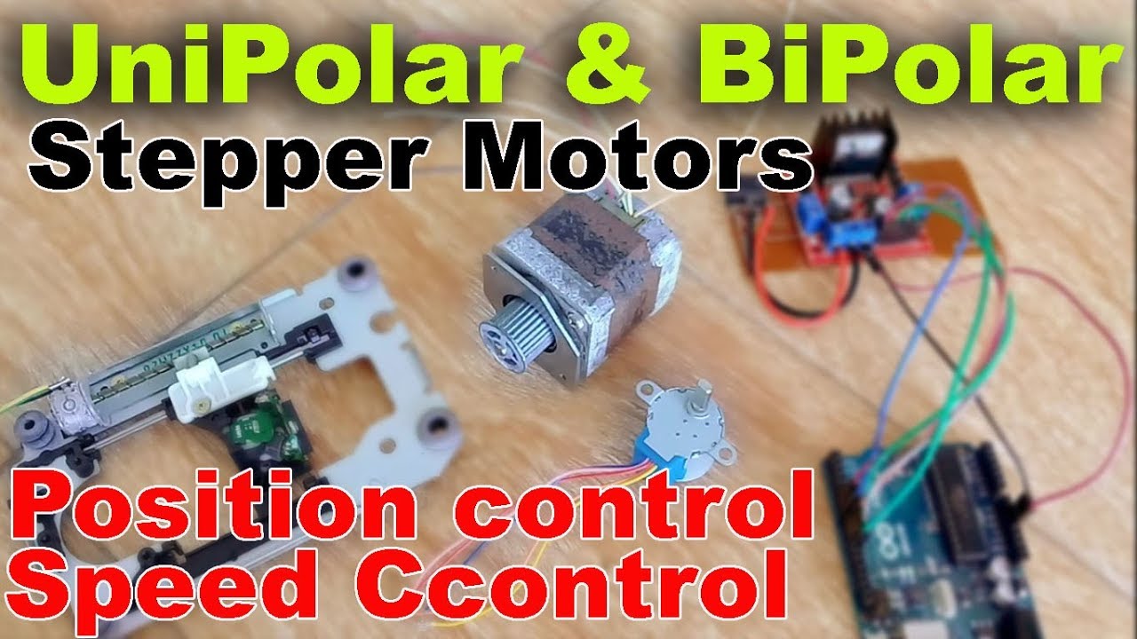 Arduino Stepper Motors Control: BiPolar and UniPolar stepper motors position and speed control