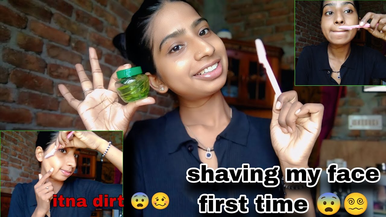 HOW TO REMOVE FACIAL HAIR // first time used razor on my face //#shortsvideo#removefacialhair#razor