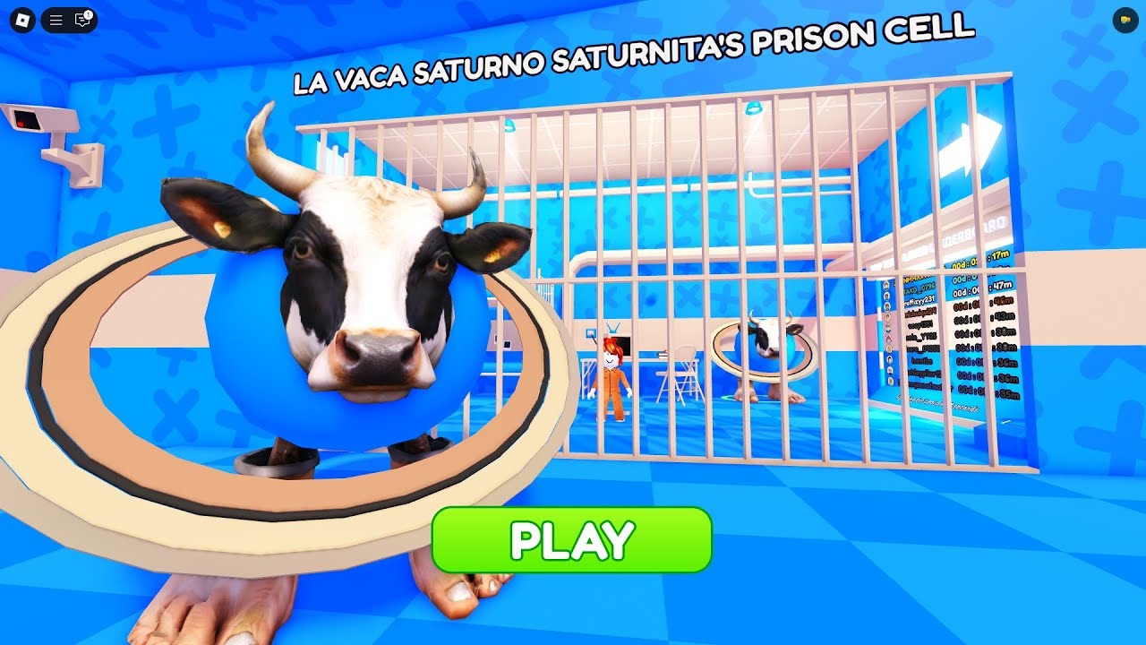 La Vaca Saturno Saturnita's Prison Run! (Obby) Gameplay | No Commentary #roblox #games #robloxgames