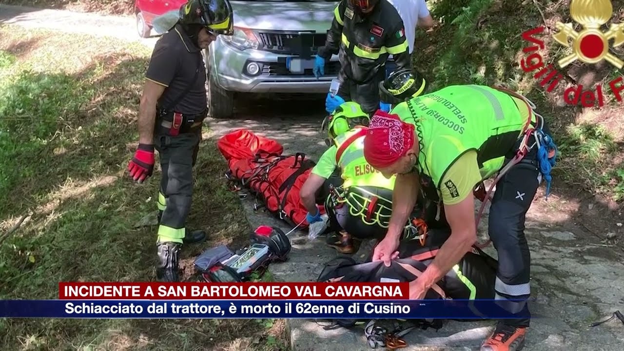 Etg - San Bartolomeo Val Cavargna: schiacciato dal trattore, è morto il 62enne di Cusino