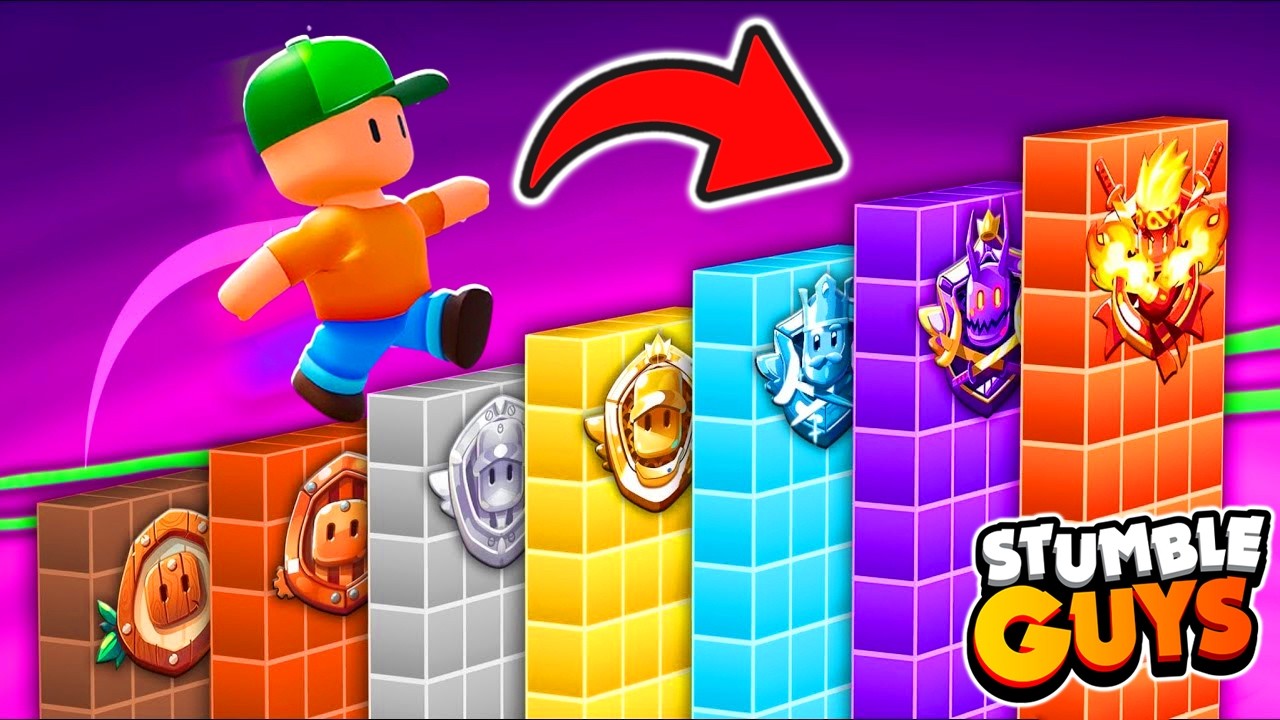 Stumble Guys, But Every RANK Gets STRONGER!