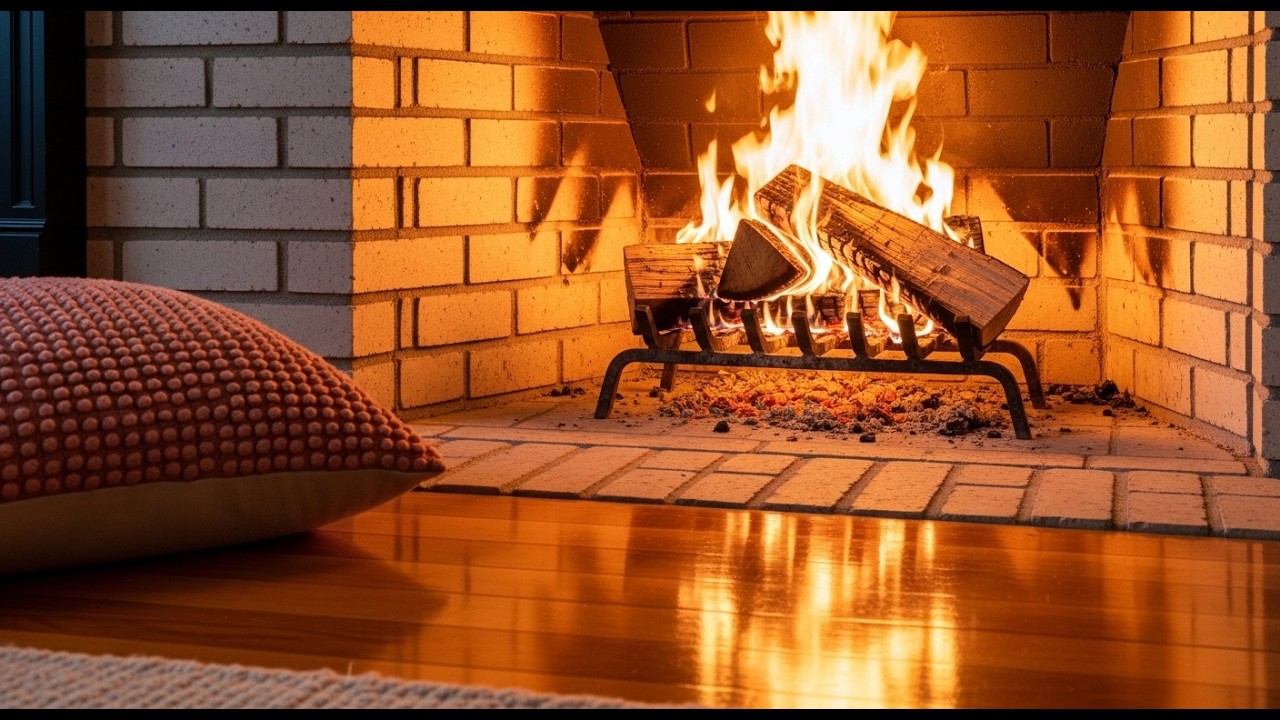 🔥 Cozy Fireplace 4K (12 HOURS). Gentle Crackling Fire for Sleep, Study & Meditation