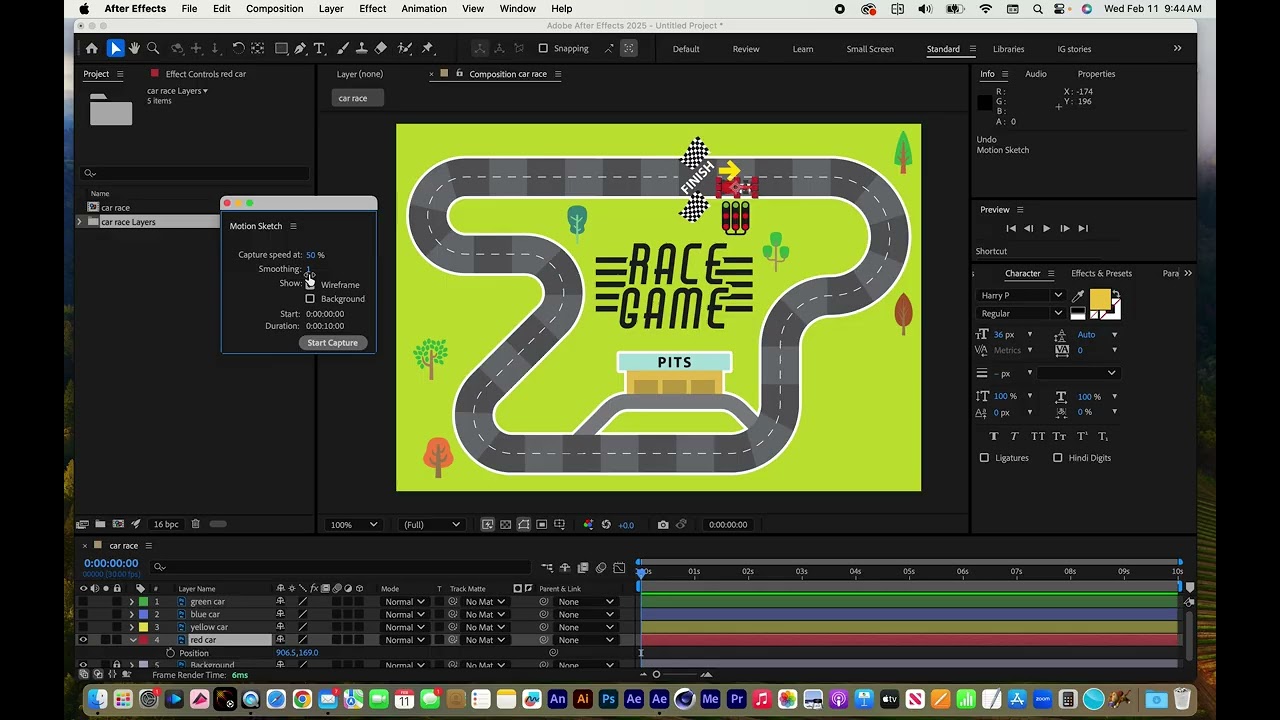 Basic Animation - Motion Sketch, Auto Orient, and Speed Graph