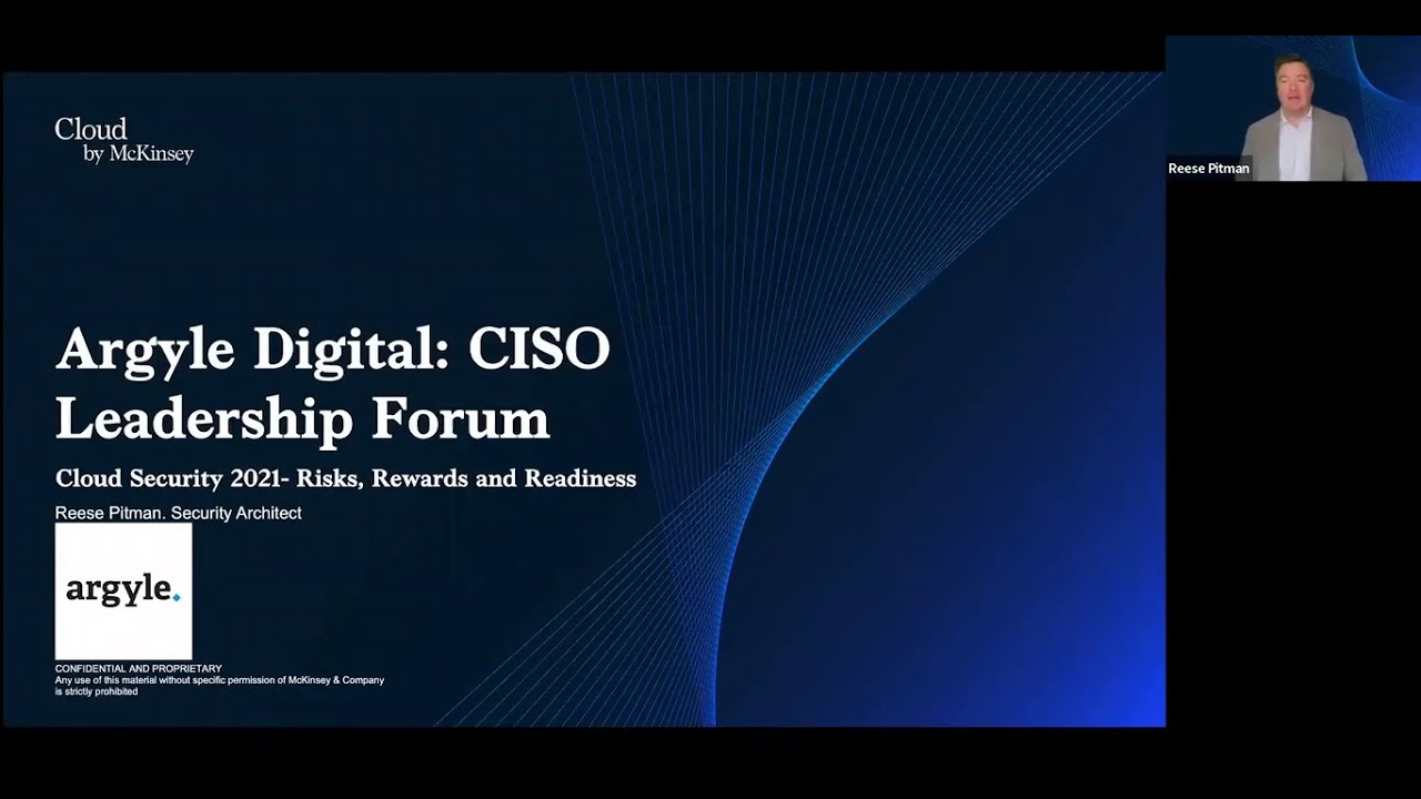 Reese Pitman at Argyle Digital&rsquo;s CISO Leadership Forum (November 16, 2021)