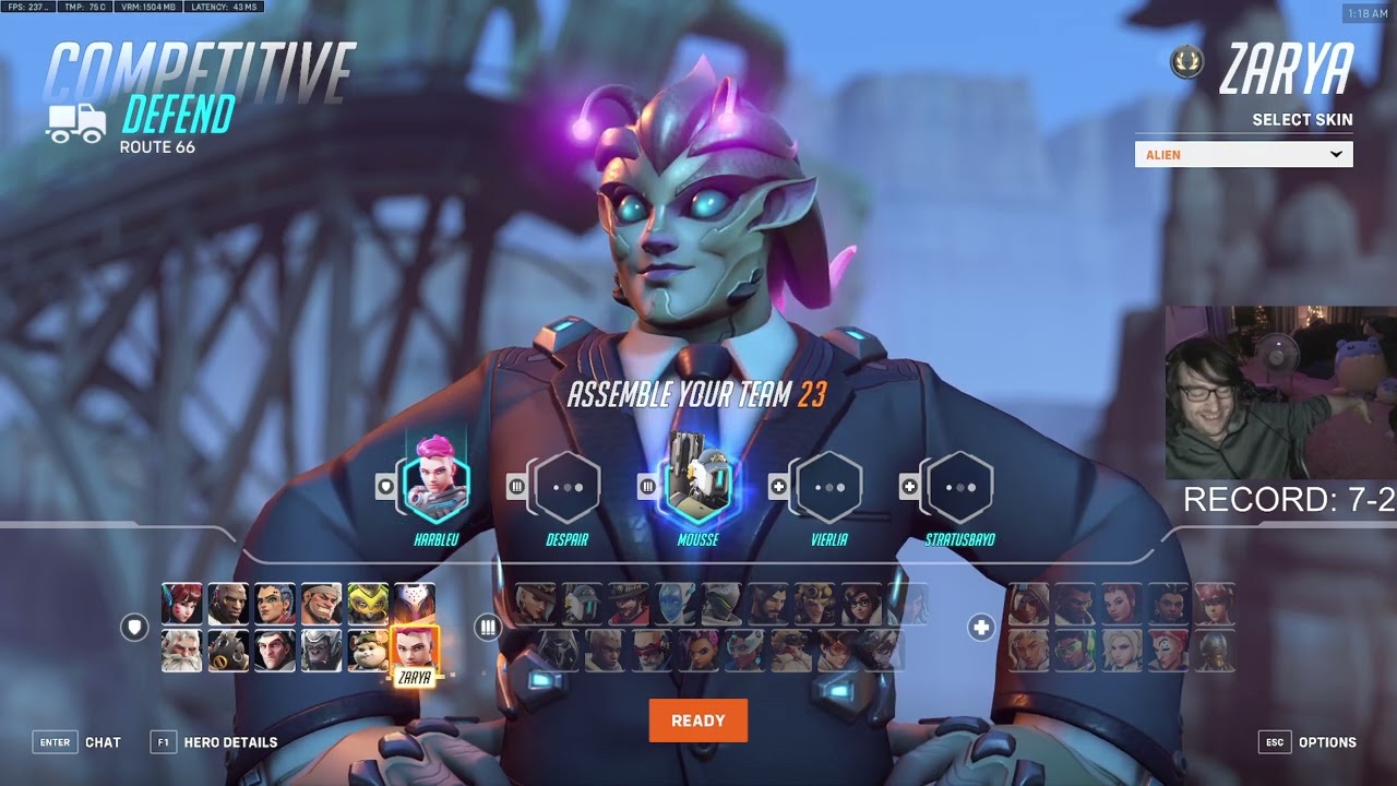 18K Dmg! Harbleu Zarya Overwatch 2 Season 9 Top 500 Gameplay