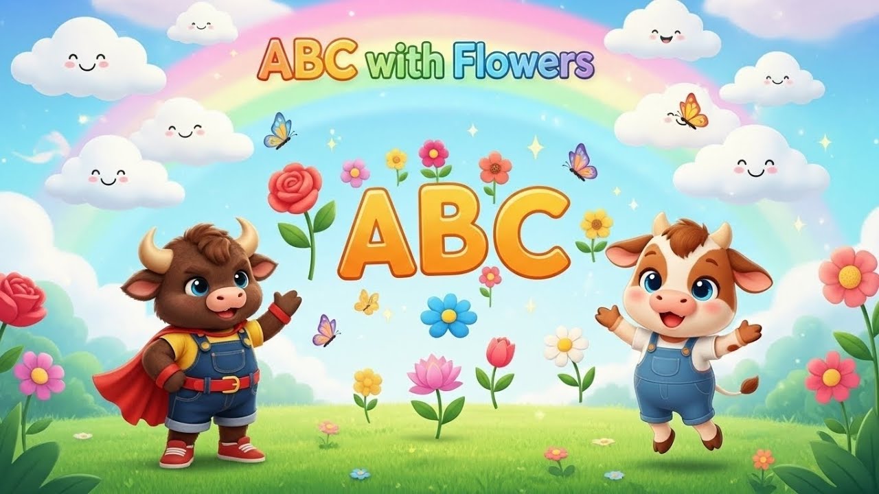 ABC with Flowers | Learn Alphabets A to Z with Flower Names for Kids | BuddyLand ABC