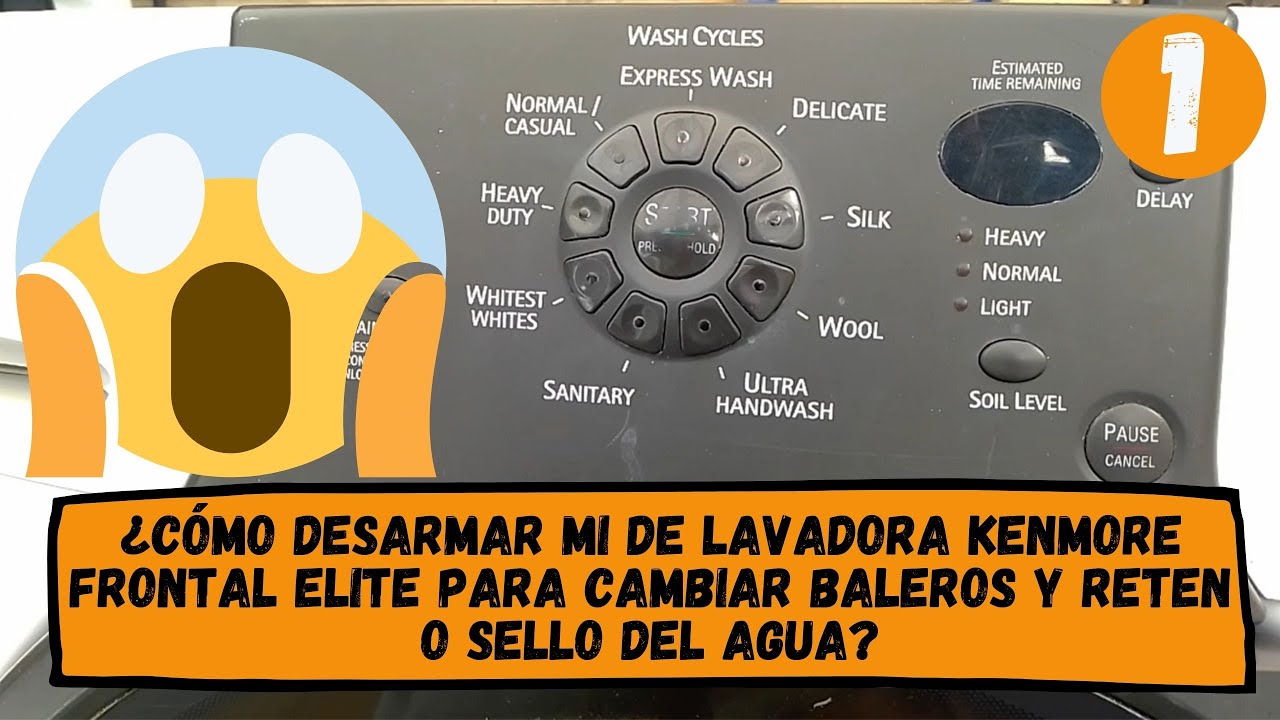 Proceso de desarmado de Lavadora Kenmore Frontal Elite para cambiar baleros y reten o sello del agua