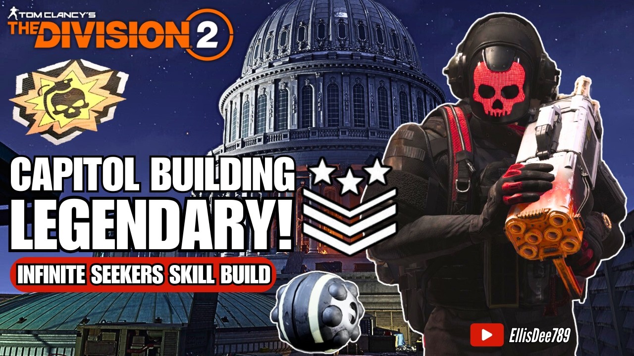 Capitol Building LEGENDARY | HOLLYWOOD | INFINITE Cluster Seeker Mine Skill Build - The Division 2