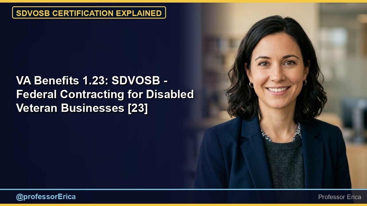 VA Benefits 1.23: SDVOSB - Federal Contracting for Disabled Veteran Businesses [23]