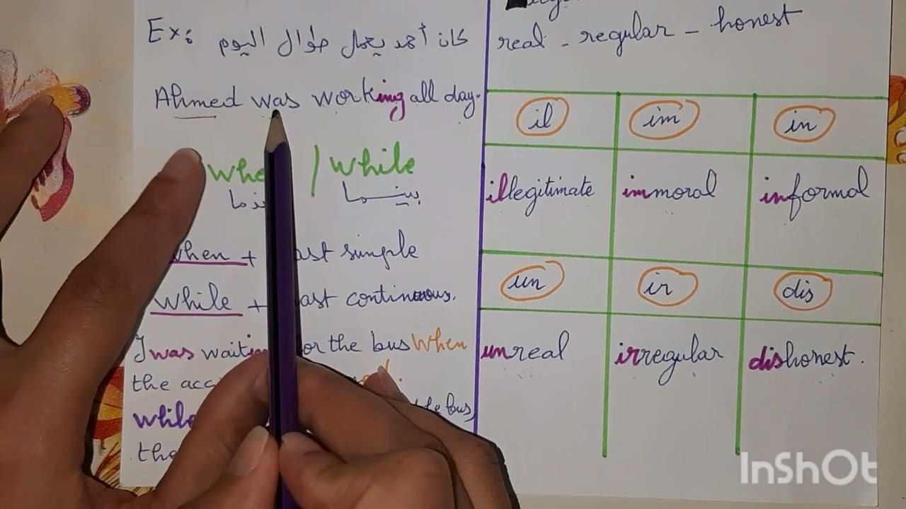 مراجعة عاملة للفصل الثاني لغة انجليزية سنة رابعة متوسط