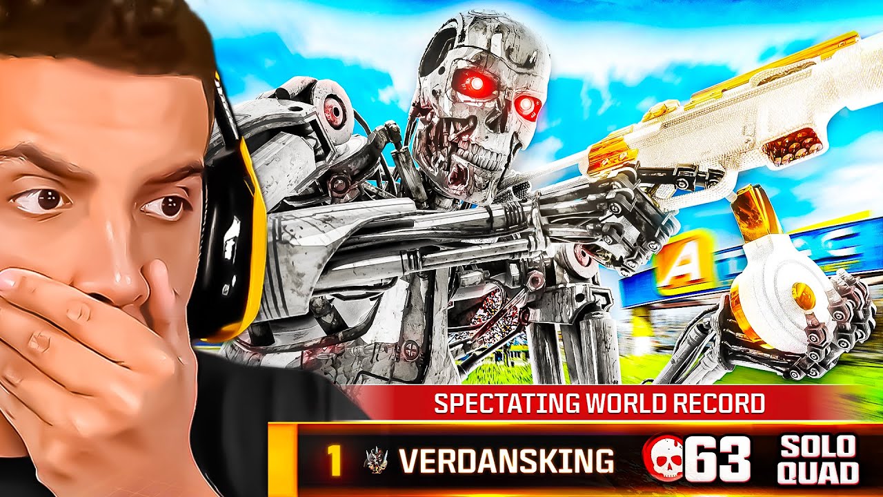 WORLD RECORD 63 KILLS SOLO QUADS in Warzone! (NEW KILL RECORD)