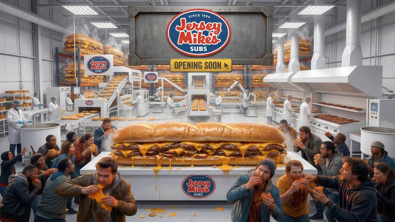 Jersey Mike’s Mega Food Processing: Огромные двух- и трехслойные бургеры в длинных булочках!