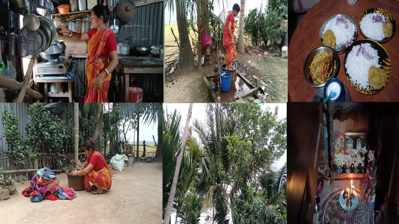 # দুদিন ধরে যে ভয়ে জামা কাপড় কাটলাম না সেটাই হলো #😔😔🌧️🌧️🌧️