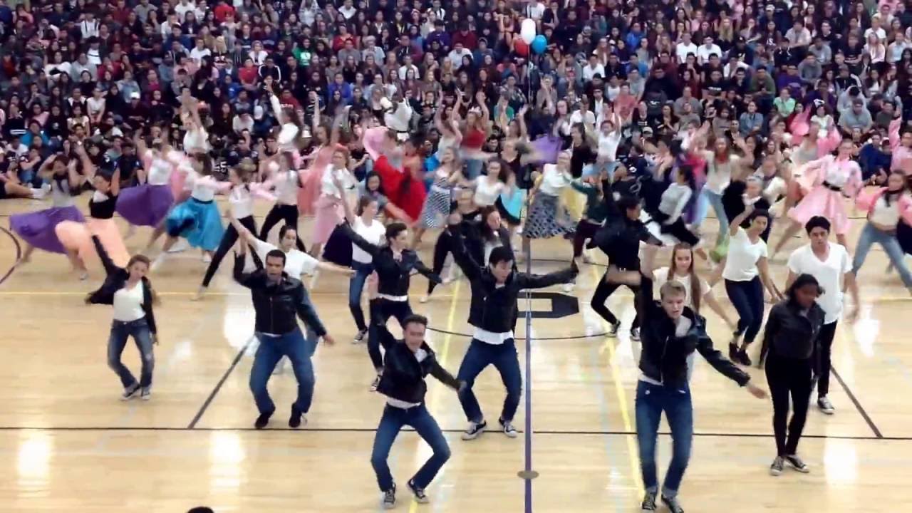 Homecoming Rally 10/7/16, Sequoia High School Advanced Dance, Grease
