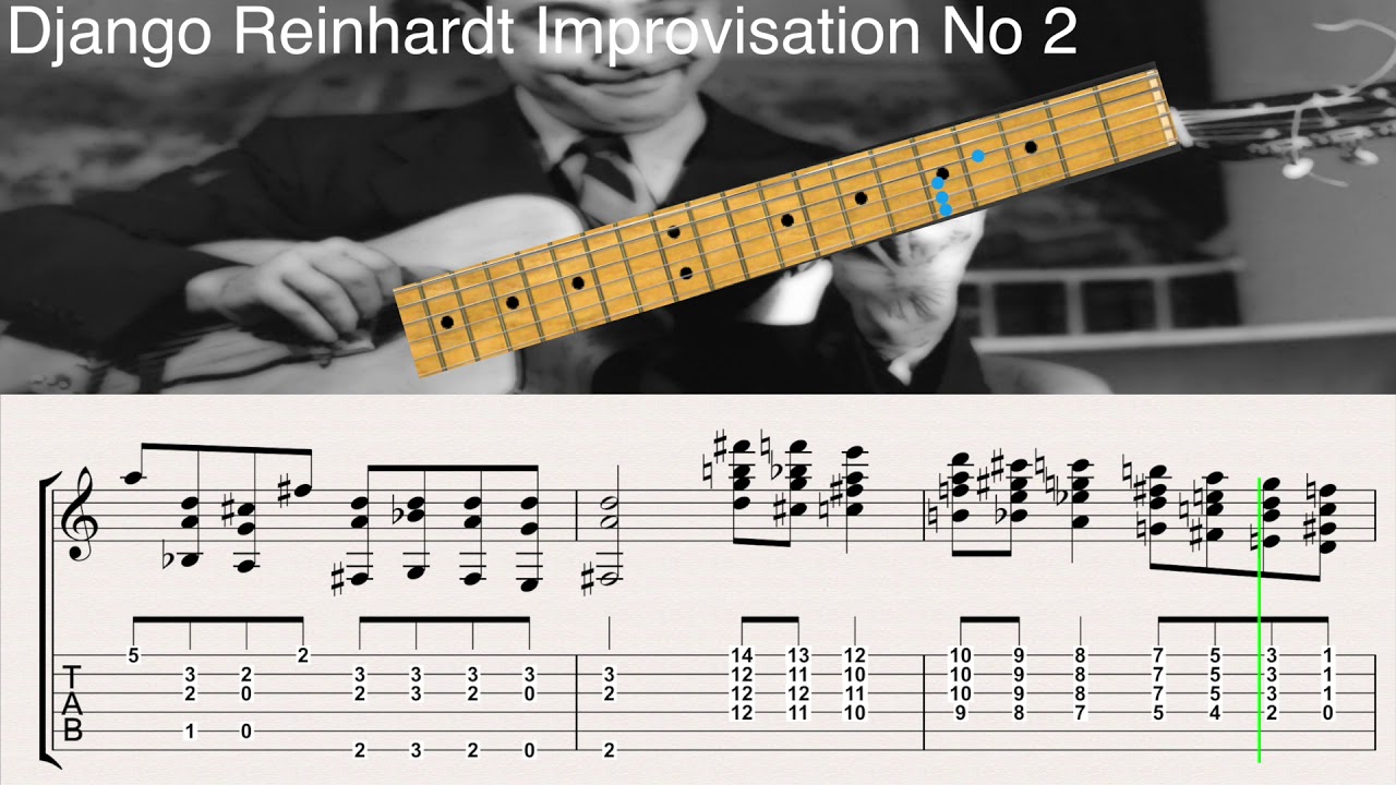 Django Reinhardt - Improvisation No2 | Gypsy Jazz Guitar Tabs