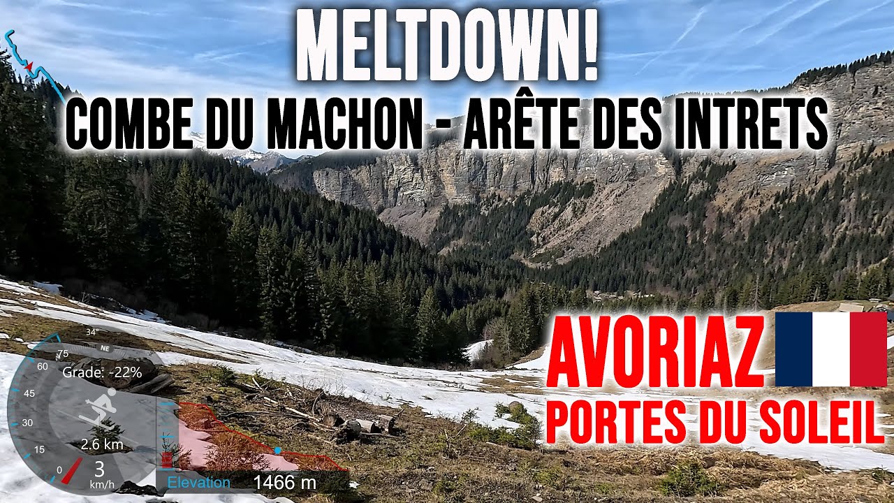 [4K] Skiing Avoriaz, MELTDOWN! Blacks Combe du Machon - Arête des Intrets, France, GoPro HERO13
