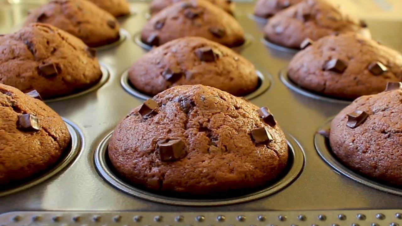 Muffins aux Pépites de Chocolat et  au cacao