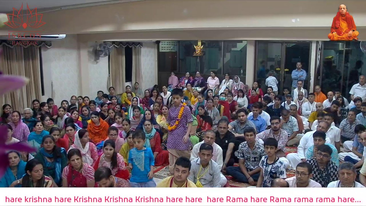 Sunday Evening feast Program Shrimad Bhagawat Gita Class by HH Pravavishnu Swami