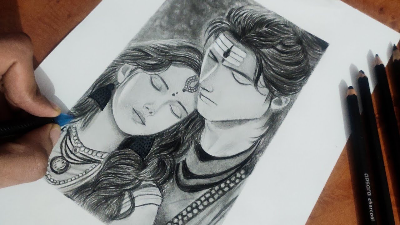 Shree Ram ji and Sita ji Drawing | Easy Ramji Drawing 