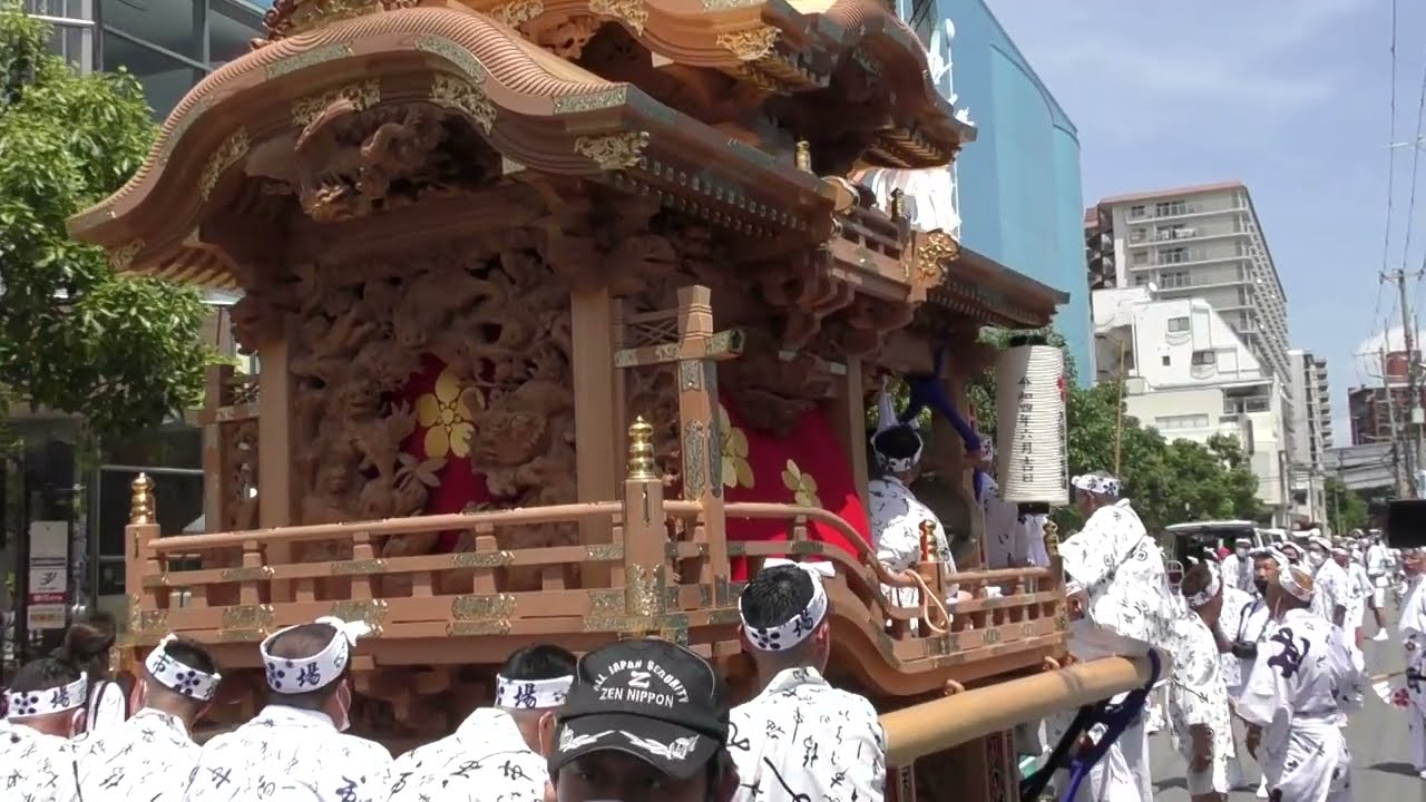 2022/6/24 天満市場地車講 地車新調奉告祭 御披露目曳行