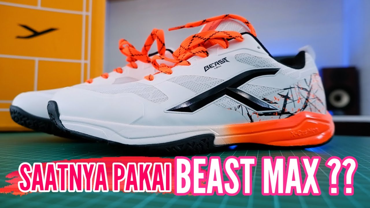 HUNDRED BEAST MAX - Review Sepatu Badminton Murah Berkualitas Tinggi !!