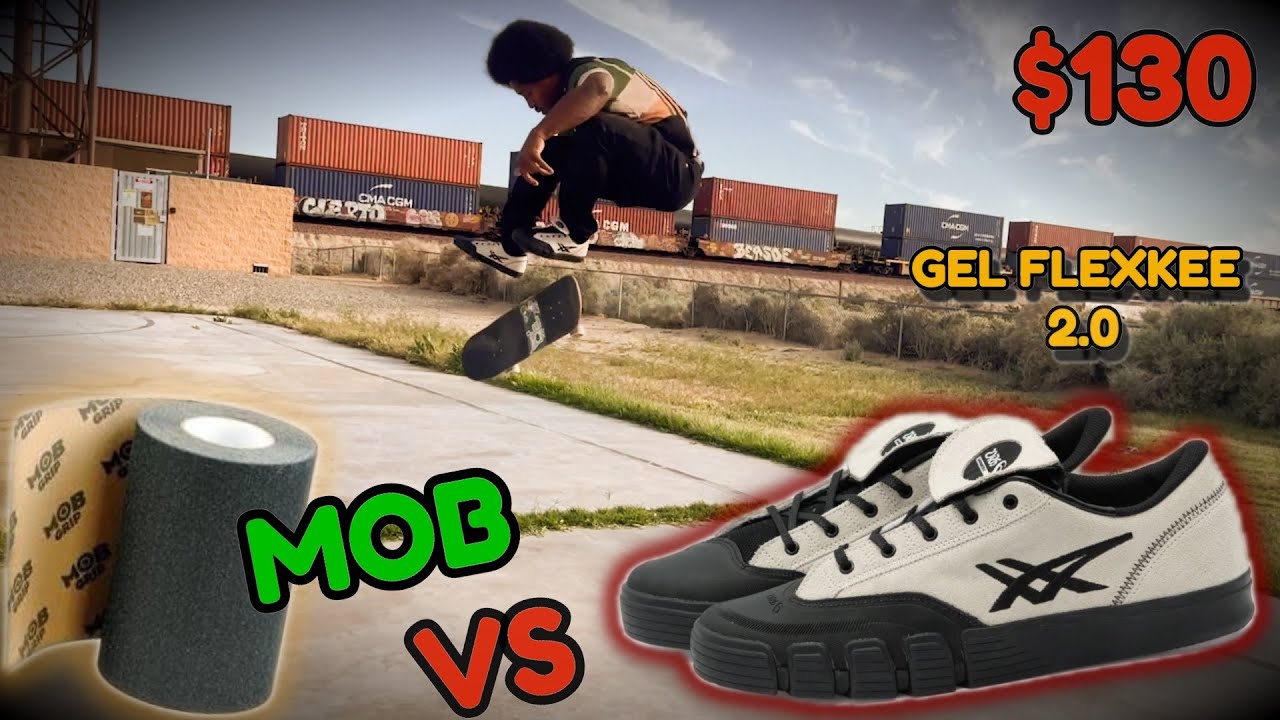 100 Kickflips ASICS Gel-Flexkee Pro 2.0 Vs Mob Griptape