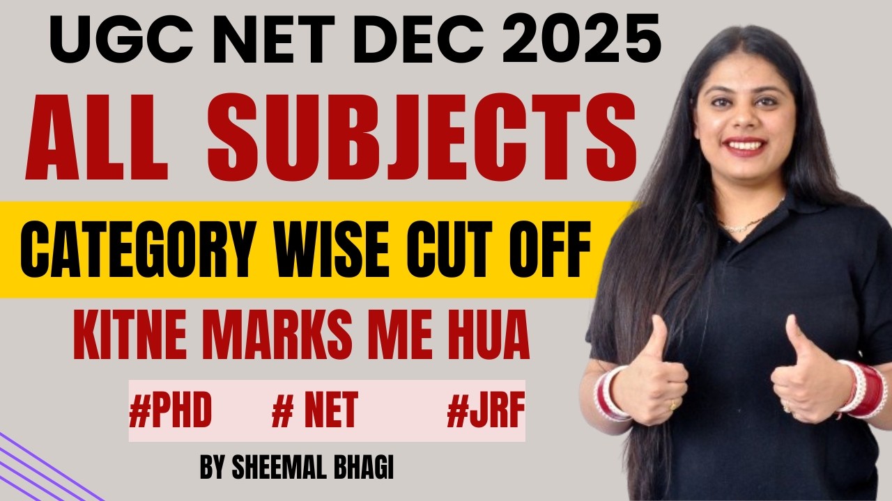 UGC NET DEC 2025 All subject & Category wise  Cut-Off analysis – NET, JRF & PhD | by Sheemal Bhagi