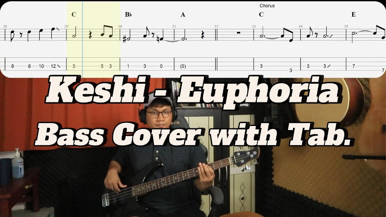 Keshi - Euphoria (Bass Cover with Tab)