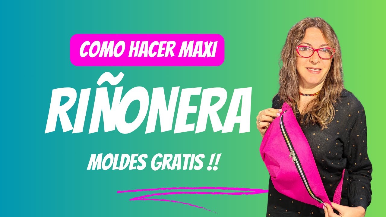 Como hacer maxi ri&ntilde;onera/Moldes gratis/#diy #bandolera #costura #moldesgratis #sewing #ganadinero