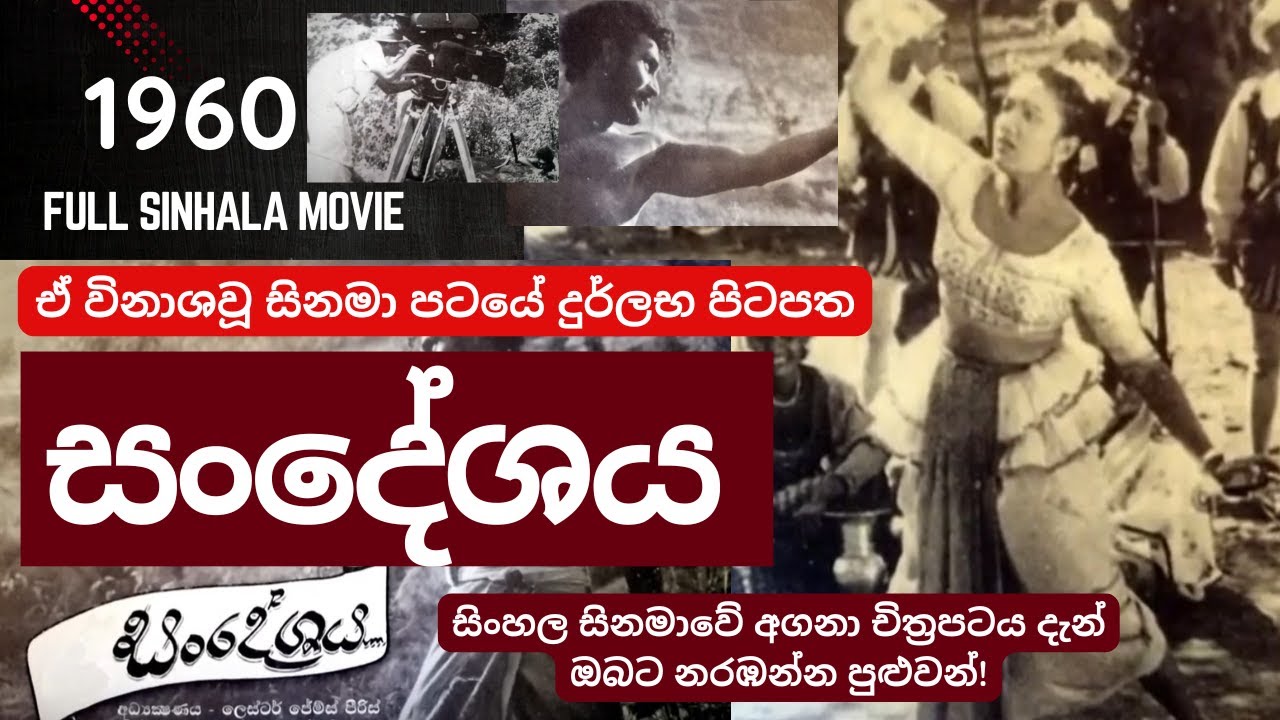 සොය සොයා හමු නොවූ ‘සන්දේශය’ – සිංහල සිනමාවේ අගනා සිනමා පටය  දැන් ඔබට නරඹන්න පුළුවන්/1960 මාර්තු 30