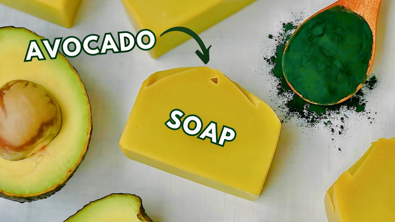 🥑 Avocado Soap Making | Creamy Cold Process Soap Recipe with Fresh Avocado