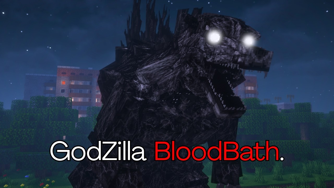 O MOD MAIS SANGRENTO do MINECRAFT... DERROTEI o BLOODBATH GODZILLA! ft:@MineManoss