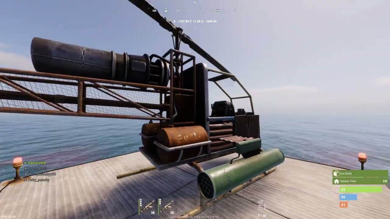 Rust Landing a chopper on my Sea Battery