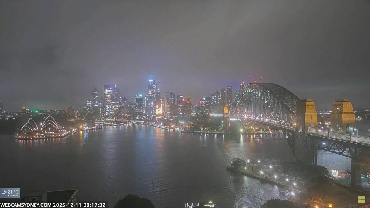 LIVE: Sydney Harbour Bridge lights up for social media ban