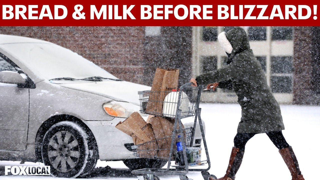 NYC shoppers' mad dash to grocery store before blizzard