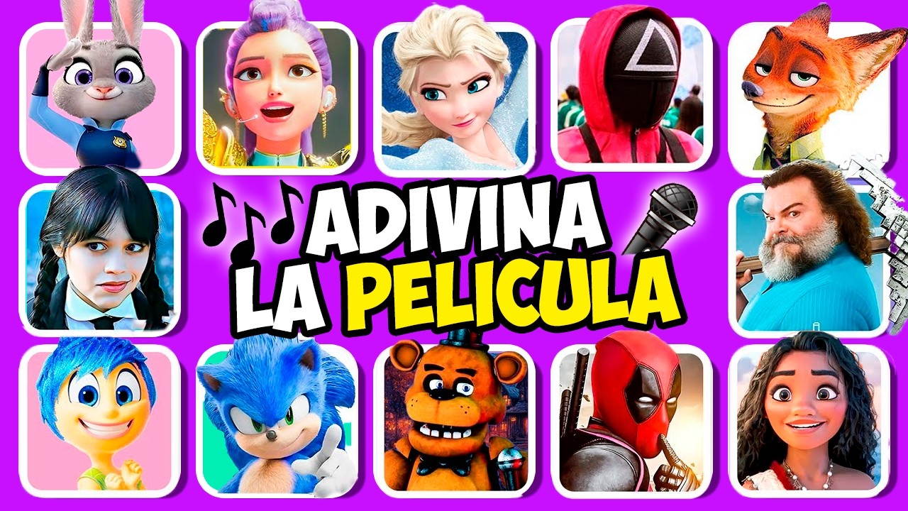 Adivina La Película Por La Canción 🎶 Zootopia 2, Minecraft, Guerreras K Pop, Stitch