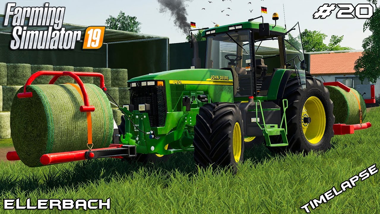 New tractors & trailer, collecting bales | Animals on Ellerbach | Farming Simulator 19 | Episode 20