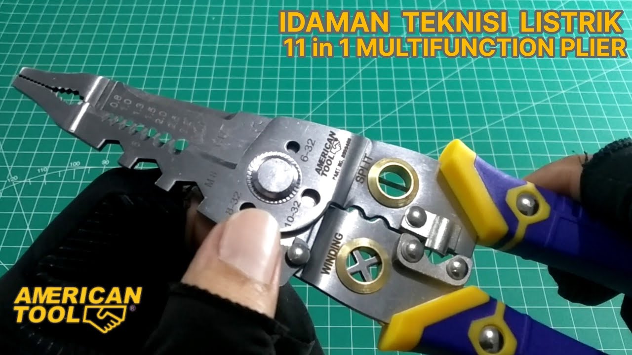 TANG MULTIFUNGSI IDAMAN TEKNISI LISTRIK - AMERICAN TOOL 11 IN 1 PLIERS