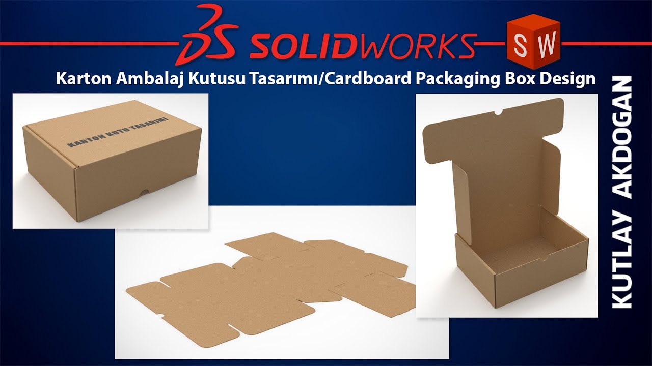 Solidworks Video Tutorial /Karton Ambalaj Kutusu Tasarımı/Cardboard Packaging Box Design