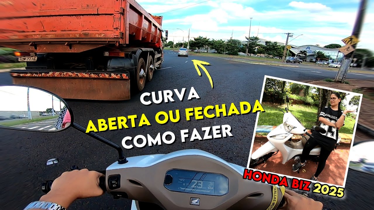 DICAS DE CURVAS PARA INICIANTES NA HONDA BIZ.
