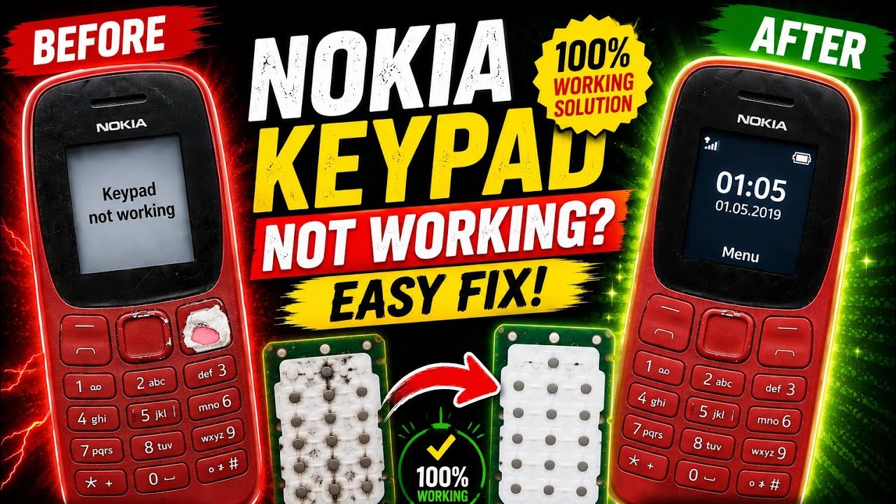Nokia Keypad/keyboard Not Working | 100% Hardware Solution