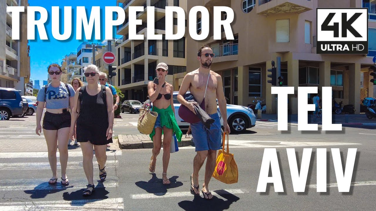 Trumpeldor Street, Tel Aviv, Israel | 4K 60 FPS UHD Relaxing Virtual Walk | רחוב טרומפלדור, תל אביב