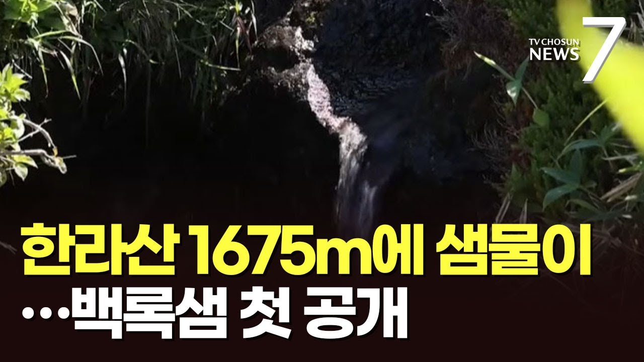 한라산이 내어 준 청정수…해발 1675m '백록샘' 최초 공개 [뉴스7]