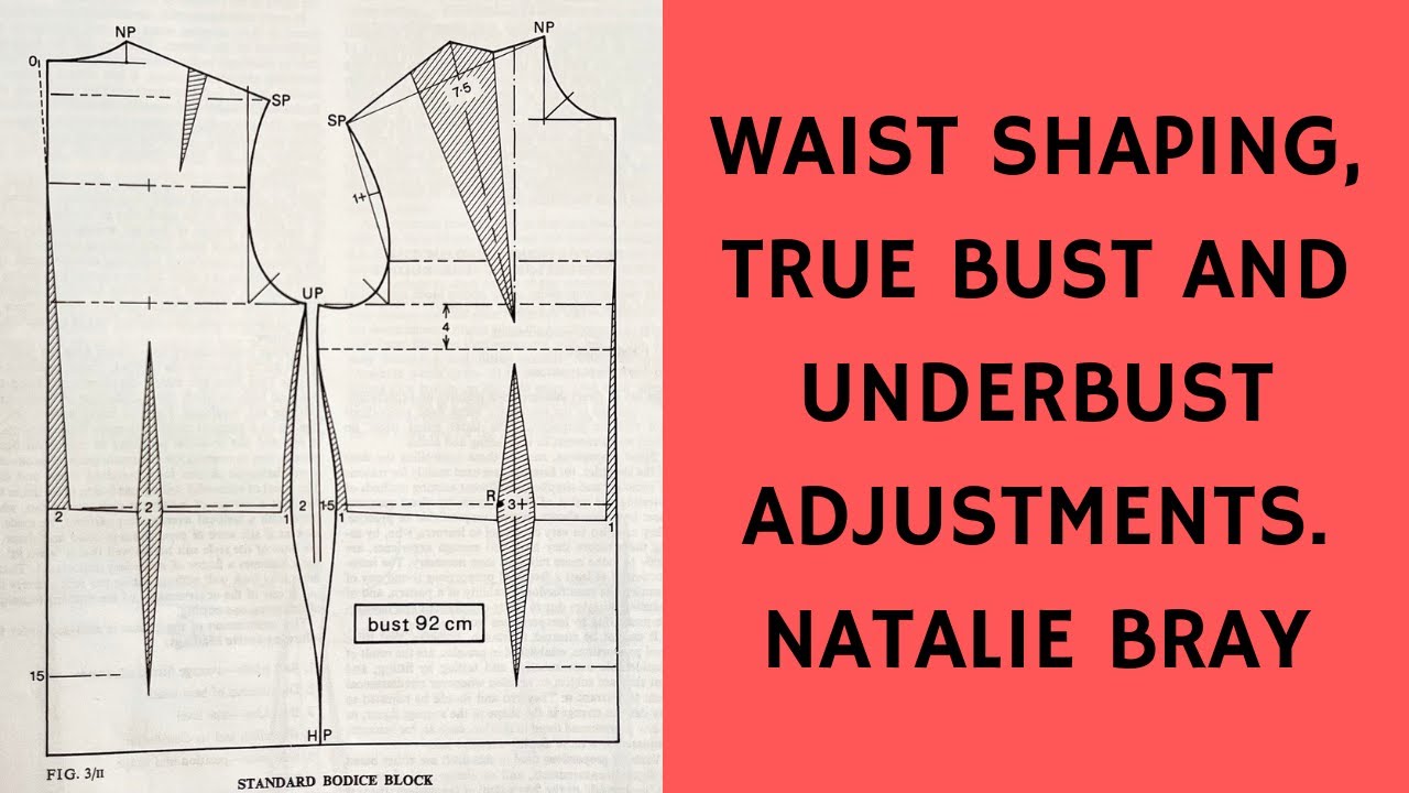 WAIST SHAPING, TRUE BUST AND UNDERBUST ADJUSTMENTS FOR NATALIE BRAY BASIC BODICE PATTERN.
